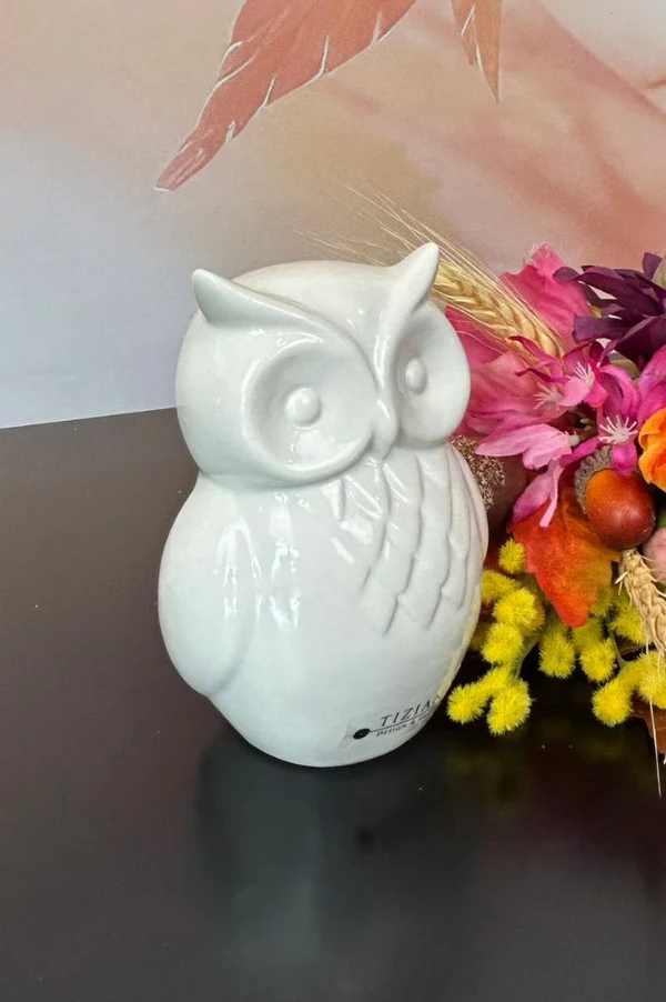 Eule Aurelia 7cm cremeweiß