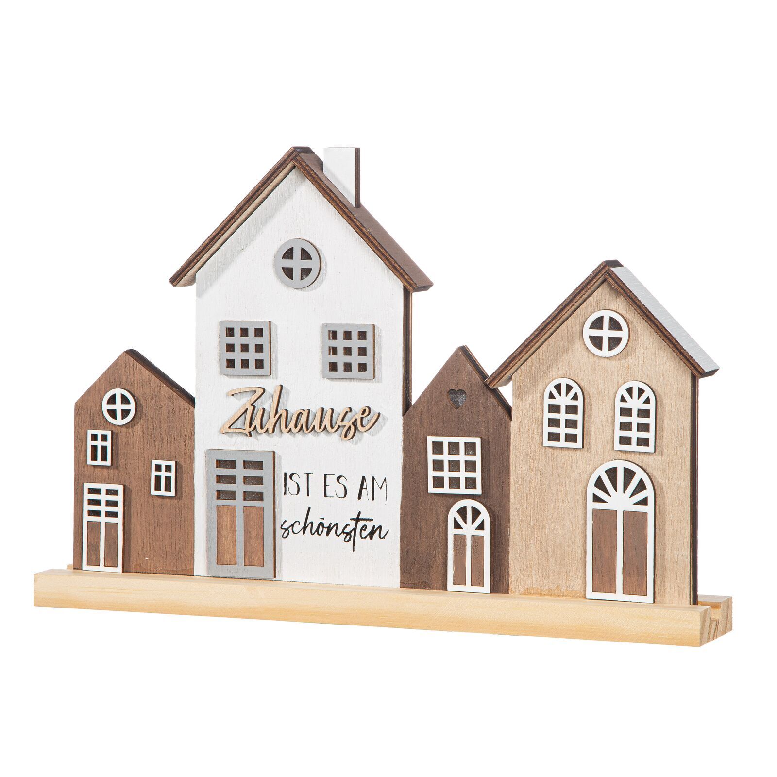 Deko Aufsteller Standrelief Zuhause LED Variante 3 -weiß Essen, Süßigkeiten