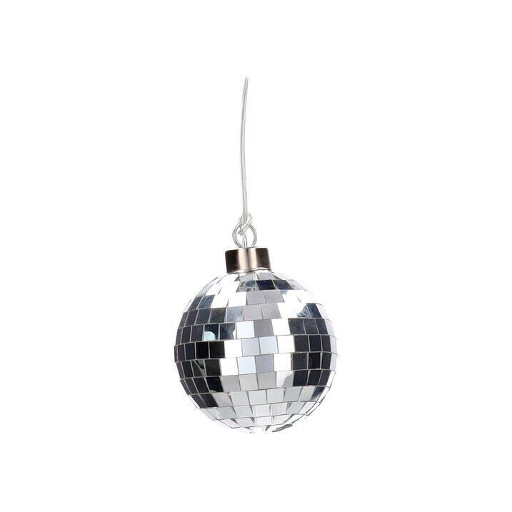 Disco LED Kugel 8cm silber Zubehor, Ohrring, Schmuck