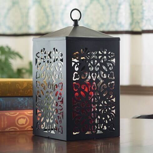 SCROLL Laterne Kerzenwärmer schwarz