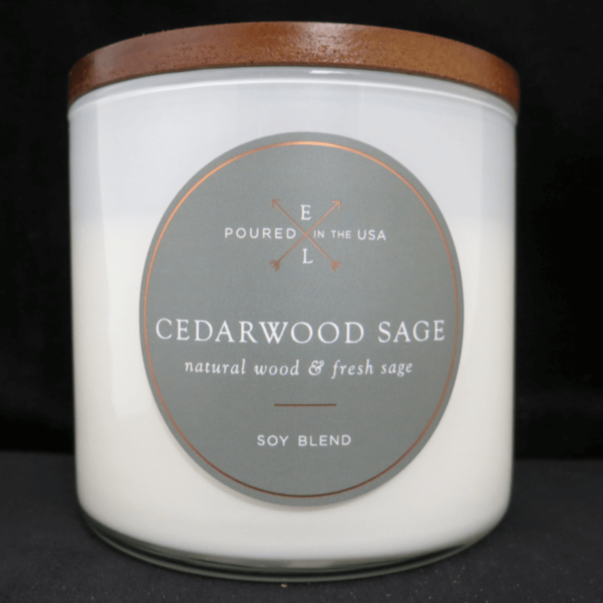 Duftkerze Holzdocht Cedarwood Sage - 368g