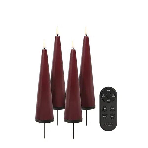 Uyuni Giftbox Cone Wine Red Kerze