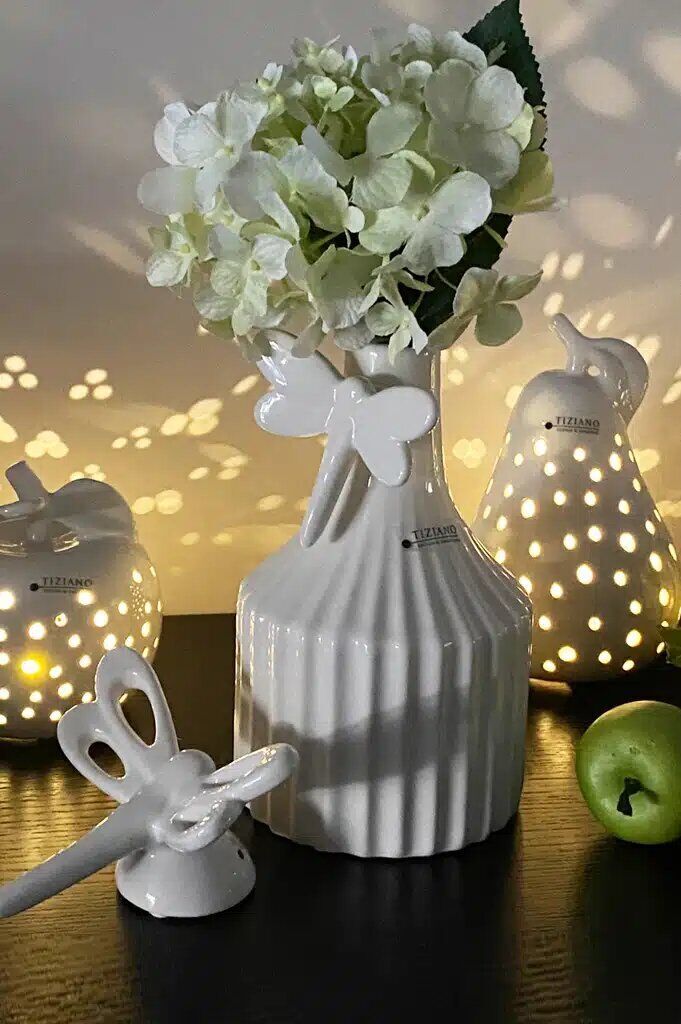 nylan-vase-breit Vase Nylan cremeweiß Keramik 18cm