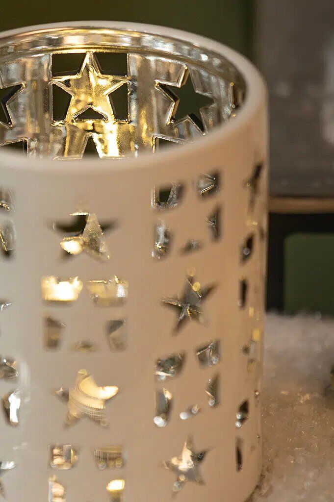 atella-tischlicht-stern-silber-detail Tischlicht Atella Stern 14cm creme/silber