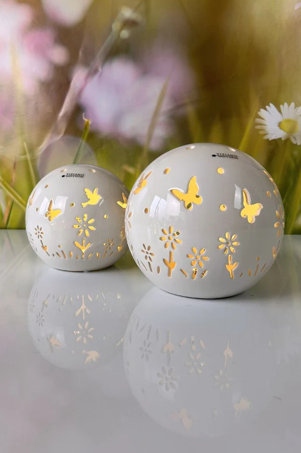 Lichtkugel Polline 15cm LED cremeweiß