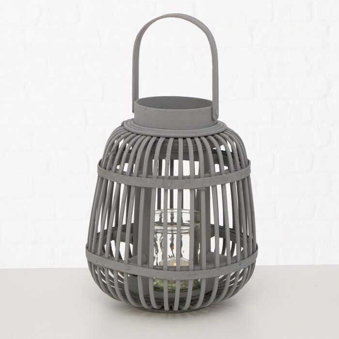 Windlicht Taneja 24cm grau