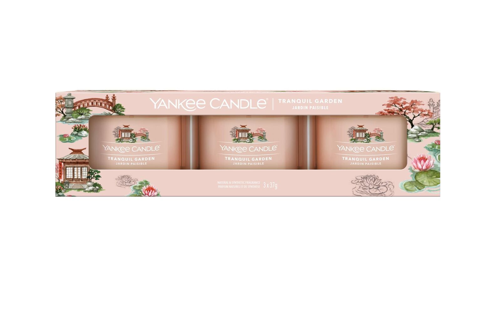 Signature-Filled-Votive_3-Pack_Tranquil-Garden Tranquil Garden 37g Glasvotivkerze 3er Pack
