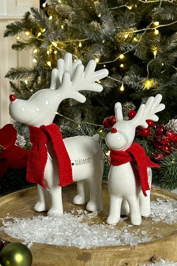 Rentier Rudolph 32cm cremeweiß