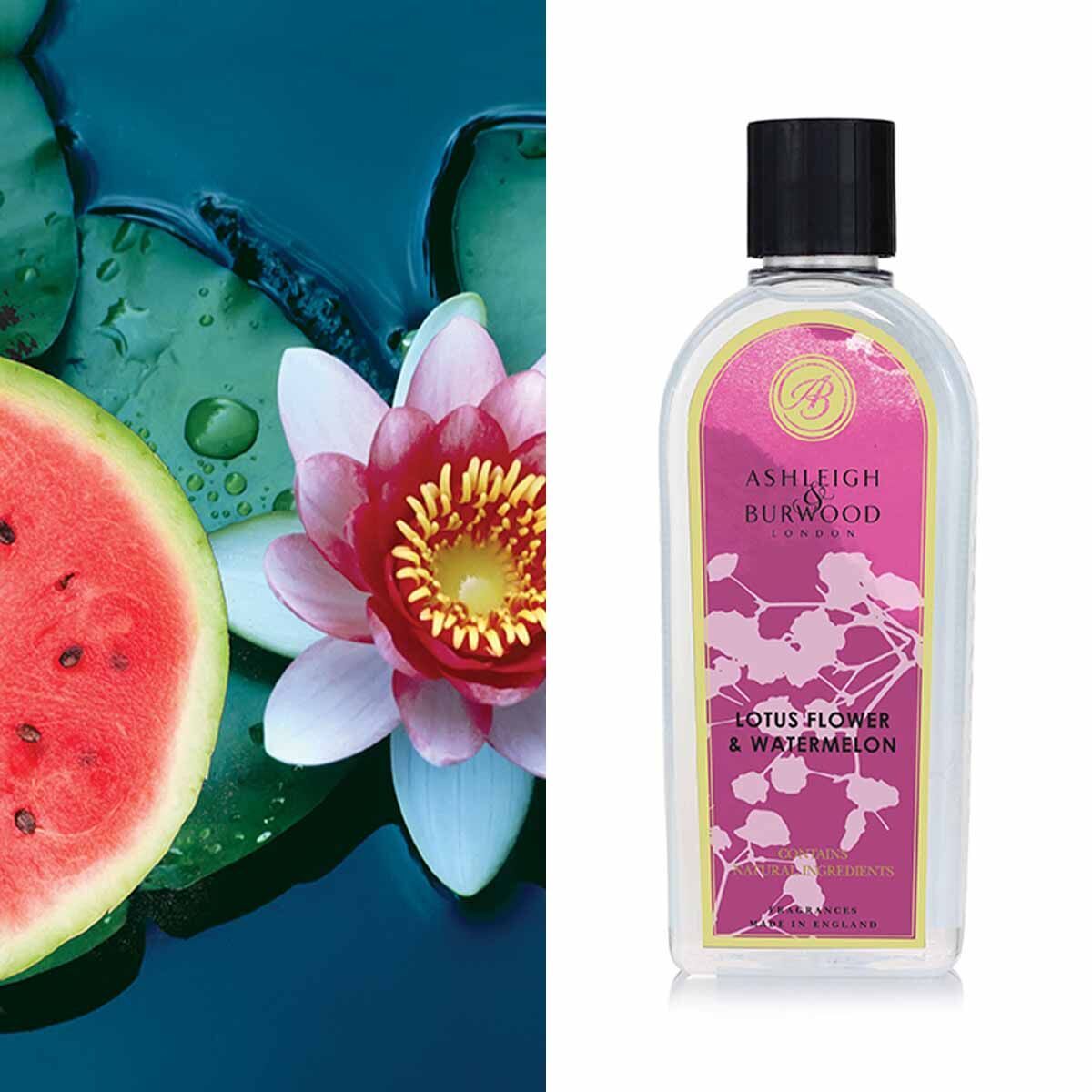 Lotus Flower & Watermelon 500ml Duftlampenöl Nachfüller Flasche, Blume, Pflanze, Parfüm, Obst