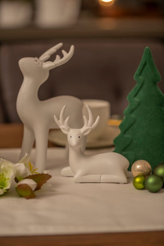 Junus-Tischdeko Hirsch Junus 17cm fressend