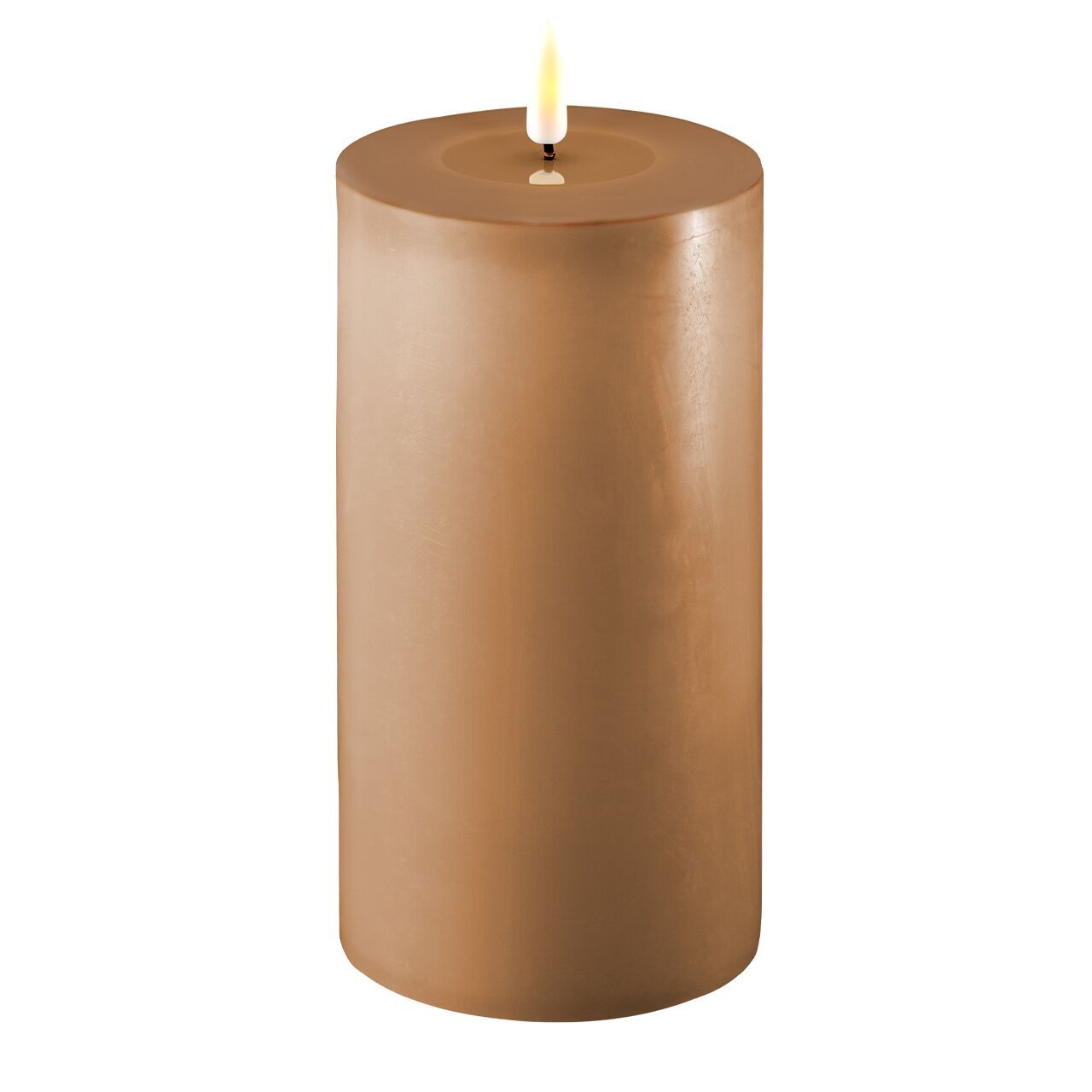 2021-RF-0075 Stumpenkerze LED karamell 10 x 20cm