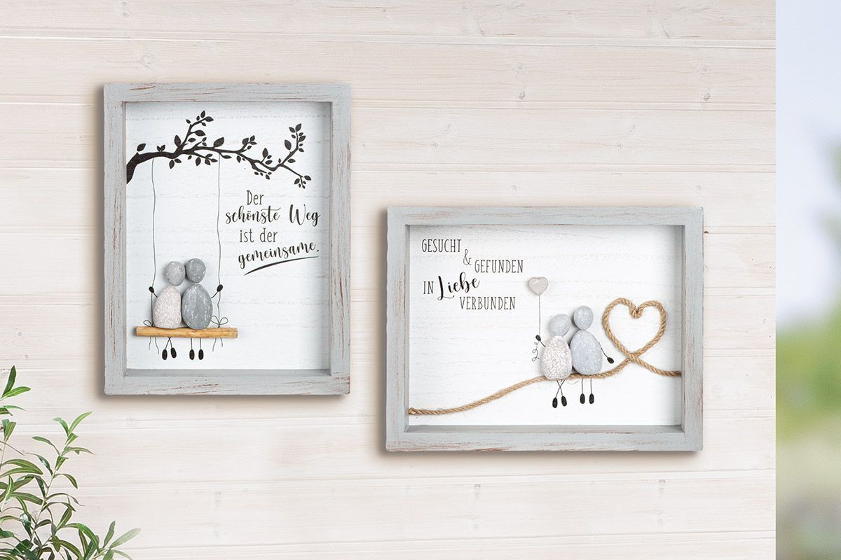 Steinbild Liebe Variante 1 Fotorahmen