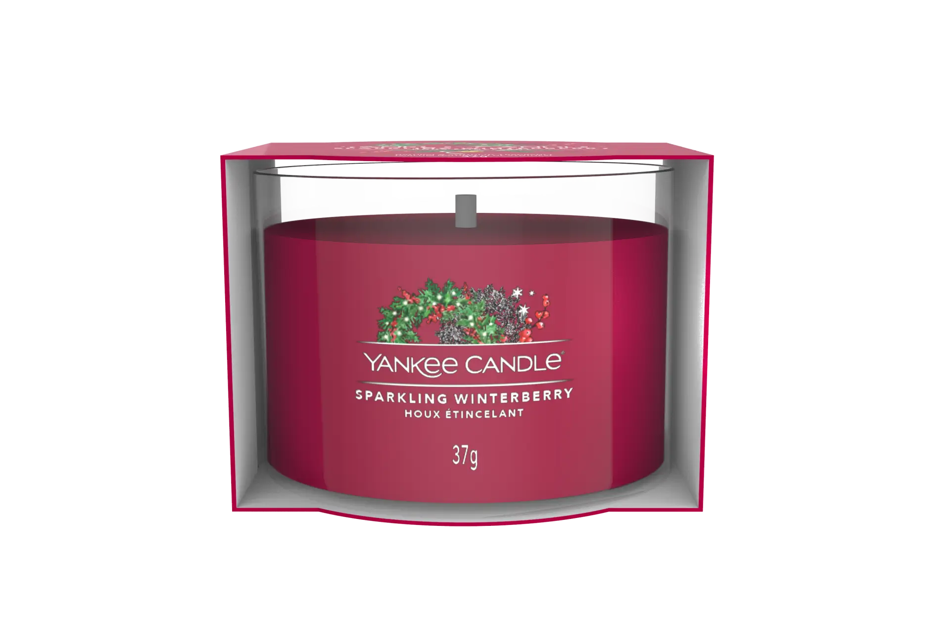 Sparkling Winterberry 37g Glasvotivkerze