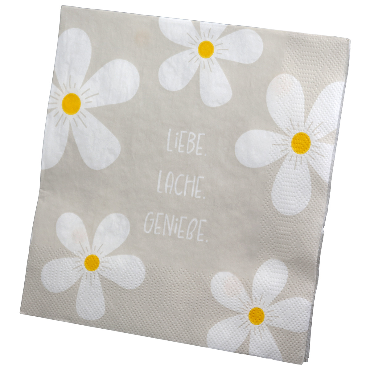 Serviette Liebe Lache Genieße