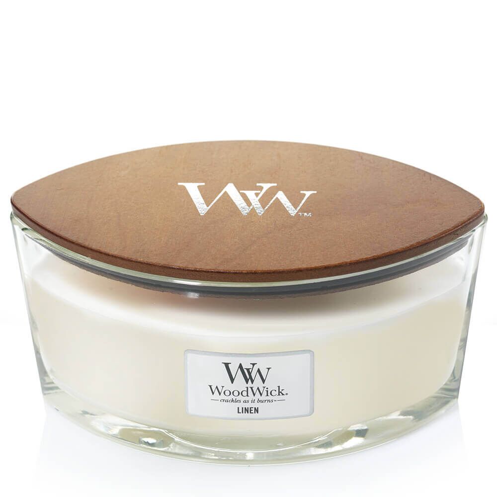 76135-Linen-Ellipse-silho Linen 454g von Woodwick