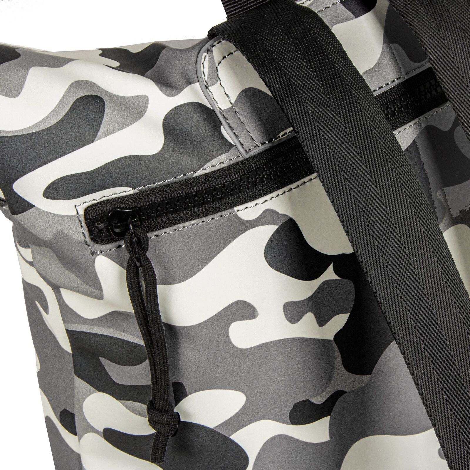6m7am7Cg Mart - Los Angeles Rolltop Mini Rucksack weiß/schwarz camo