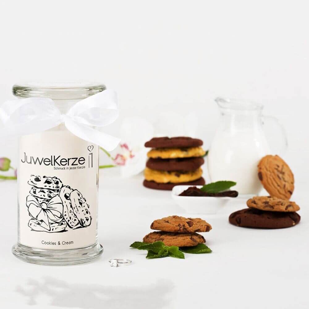 juwelkerze-duftkerze-cookiescream-ring-classic-edition-de JuwelKerze Cookies & Cream 380g