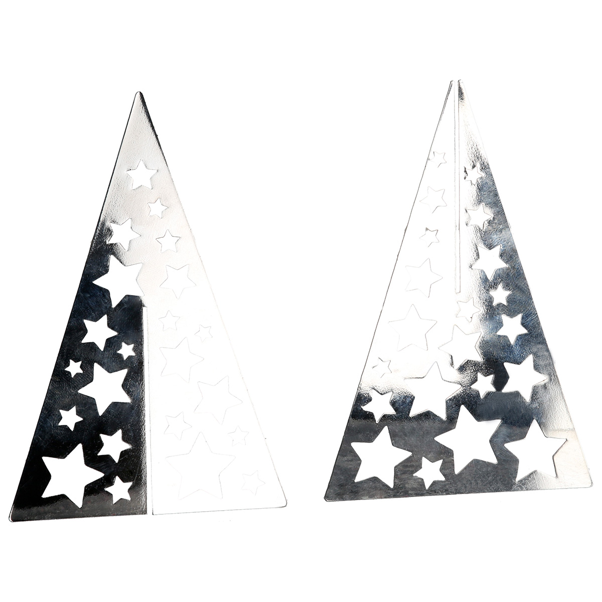 Deko Aufsteller Standrelief "Metallzauber" Baum Sternmotiv 11cm Sternenstern, Stilstern, Dekoration, Silber, Wanddeko