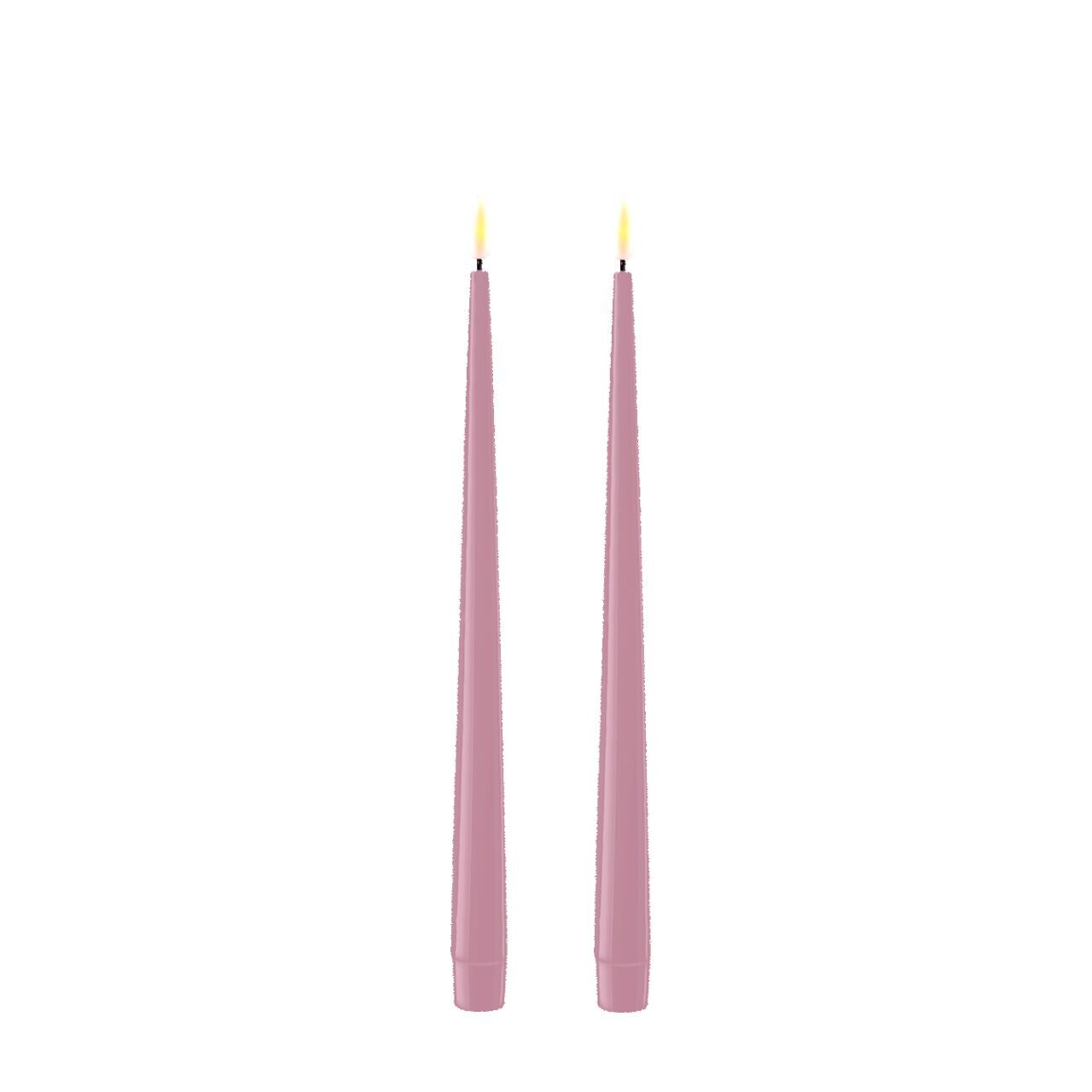Stabkerze mit Lack LED 28 cm Lavendel 2 Stück