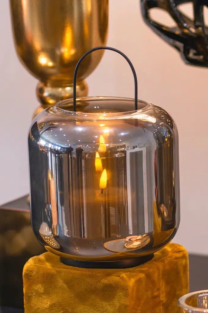 clermont-laterne-anthrazit-detail-26 Kerzenlaterne Clermont 26,5cm anthrazit