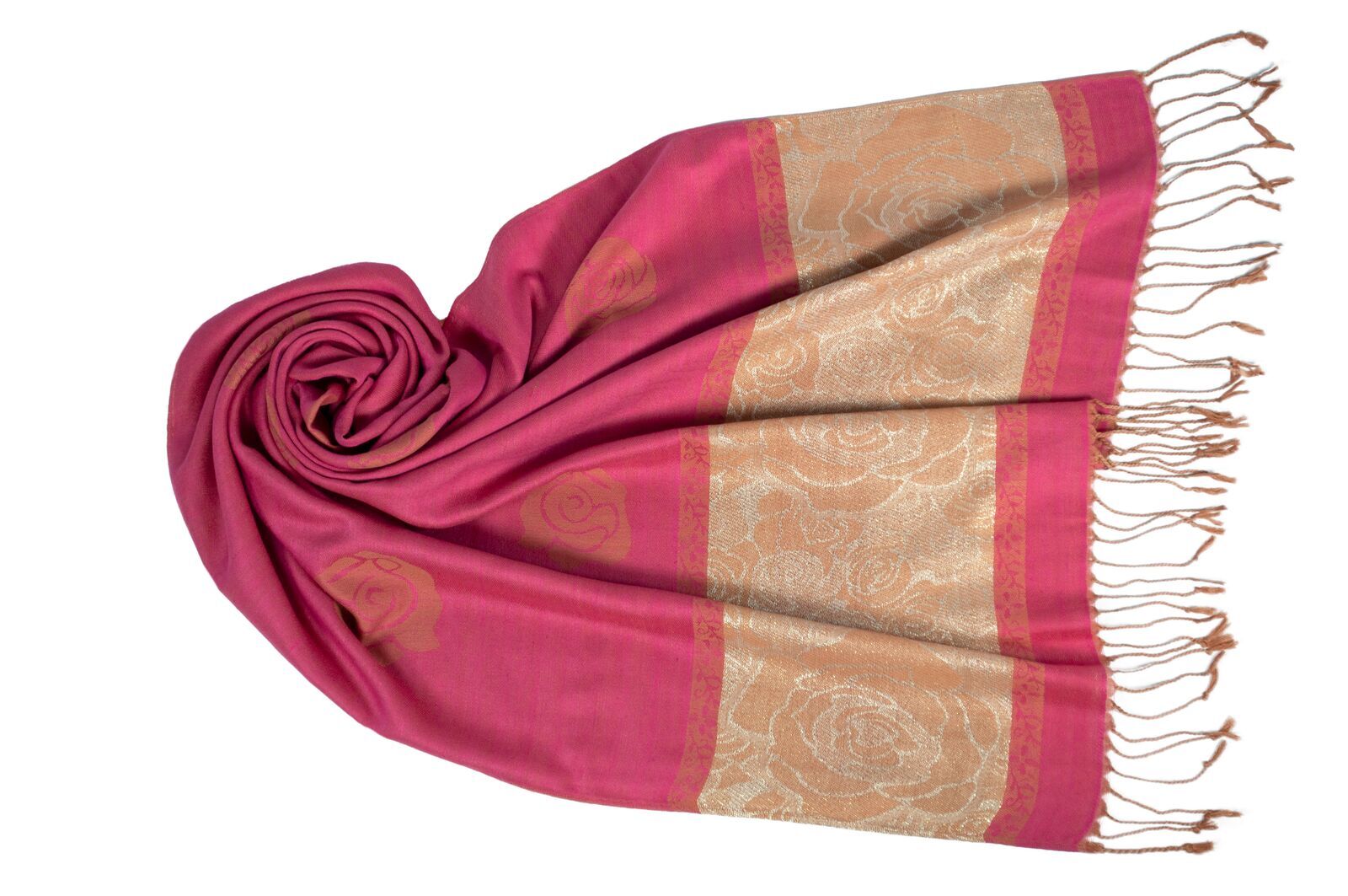 60550006-138 Jacquard Schal Emine himbeer 138