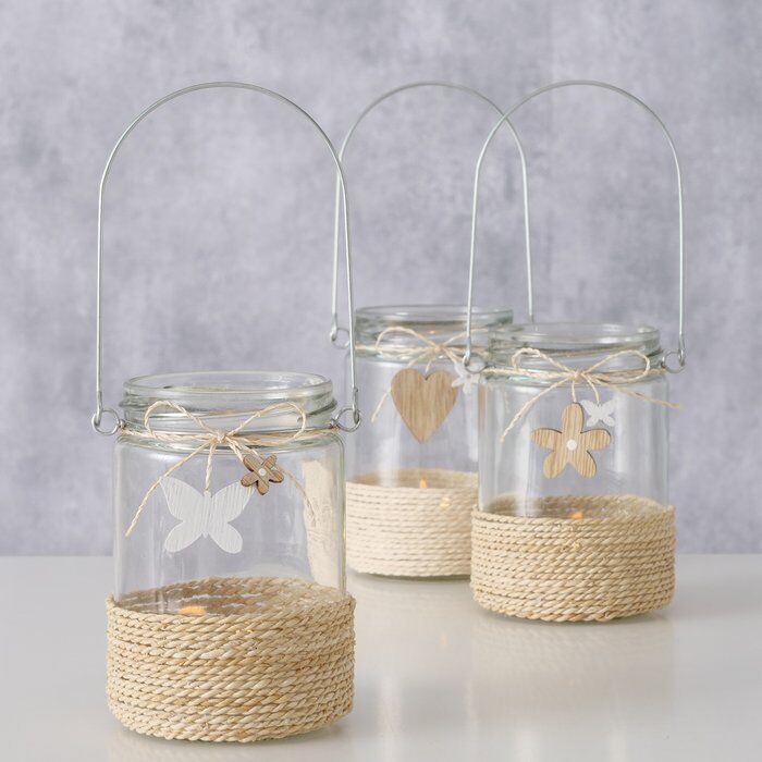 Windlicht Weavy Herz 11cm