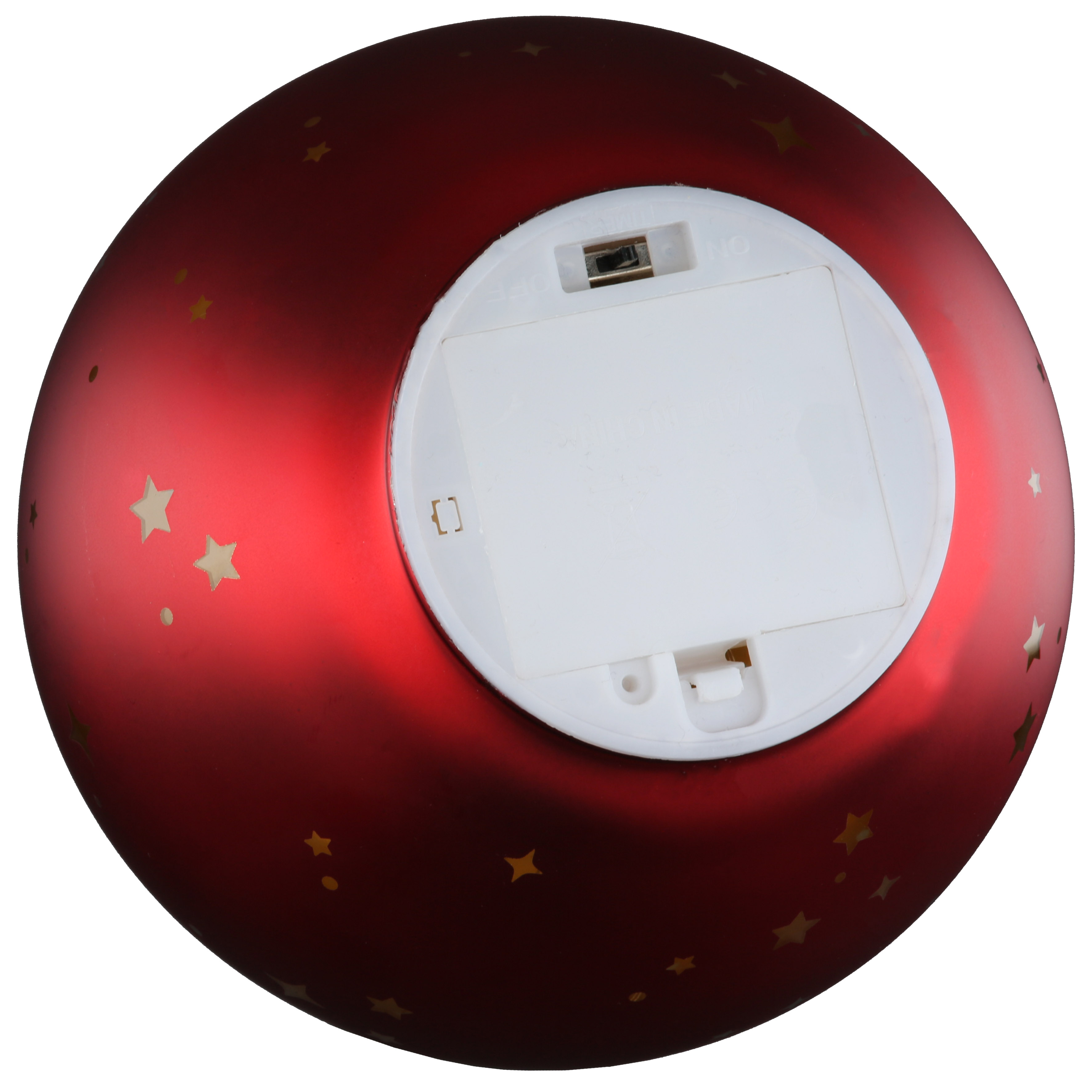 Lichtkugel Cielo rot 15cm knopf-licht, weihnachts-ball, weihnachtskugel, rotation-lampe, sternendesign