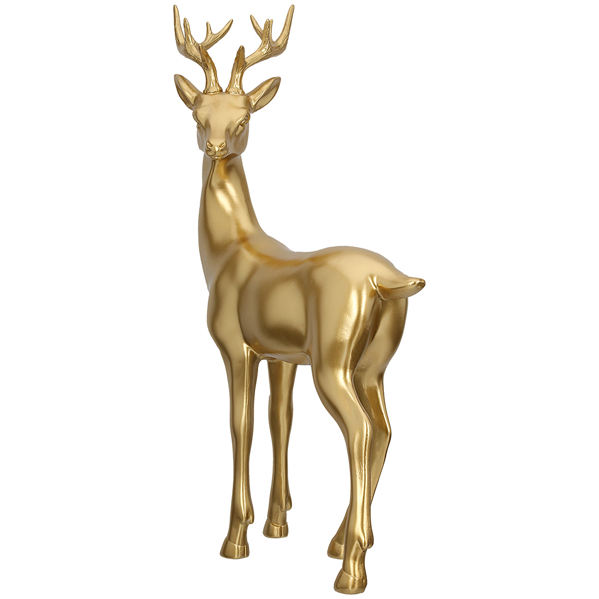 Dekofigur Hirsch James 55cm gold Dekorfigur, Goldfarben, Hirsch, Skulptur, Metallisch