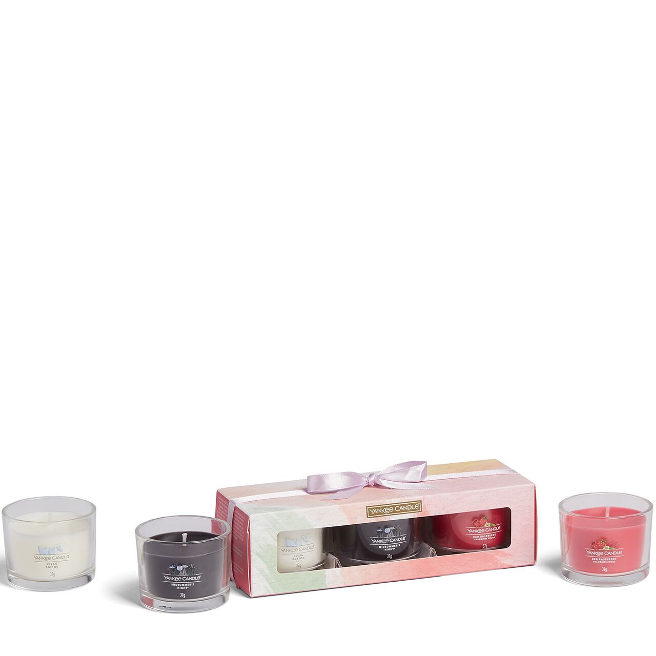 3 Glasvotivkerzen à 37g Geschenkset Original 2023