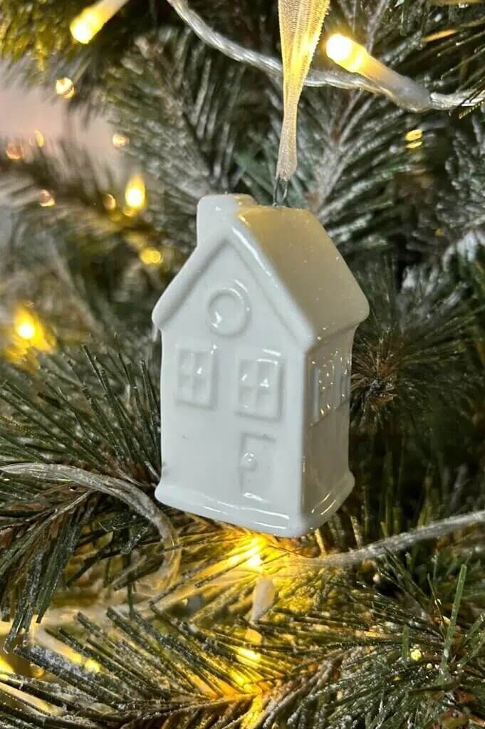 Hänger Haus Maiano 7cm cremeweiß Hänger Haus Maiano 7cm cremeweiß