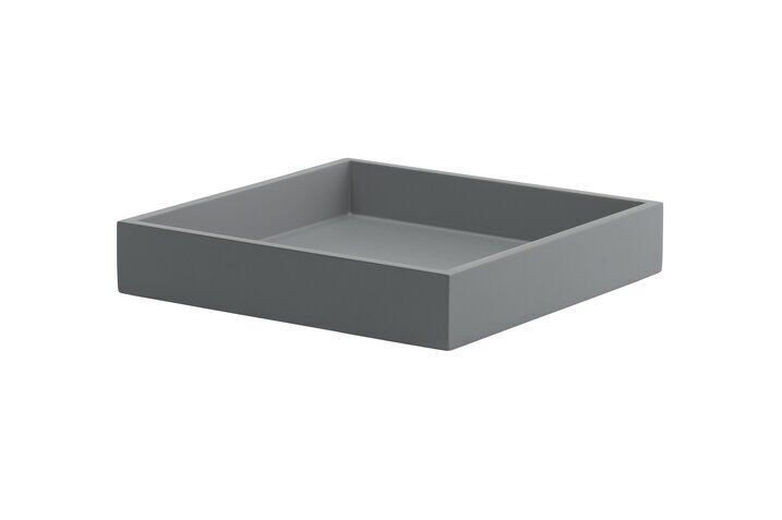 Deko Tablett Spa graphite quadratisch S zweifarbig