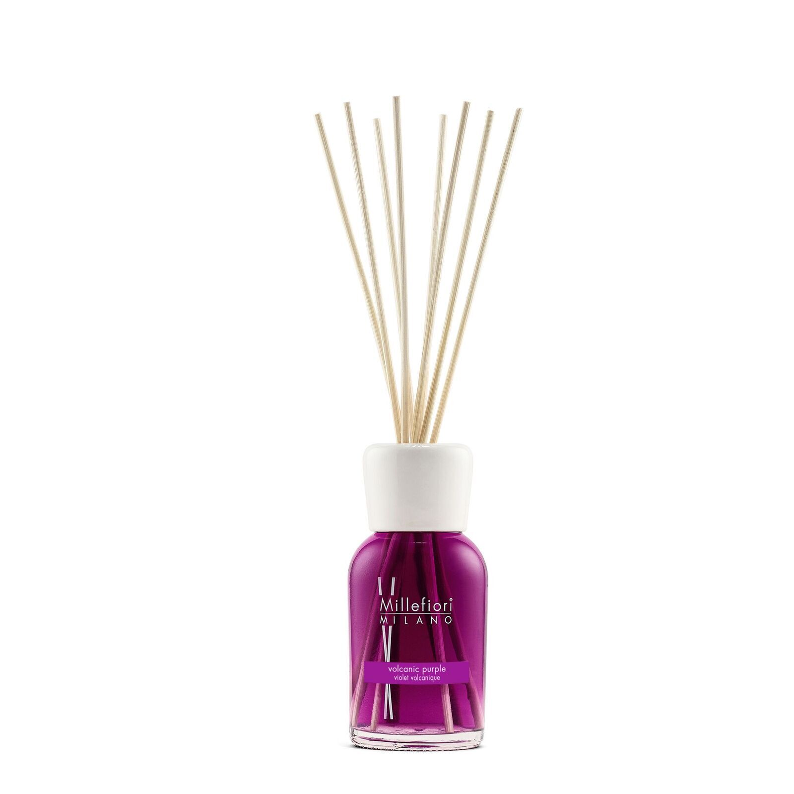 7DDVP_Millefiori-Milano_Reed-Diffuser-250ml_Product-and-Pack_Volcanic-Purple-Out-of-pack Vulcanic Purple - Milano Reed Diffuser 250ml