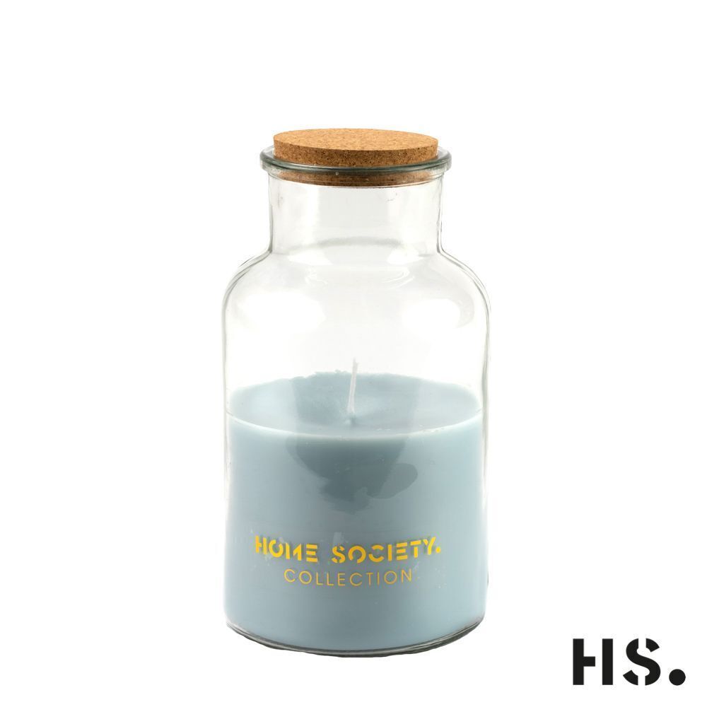 C524NKBg Jar Candle Lisse blau groß