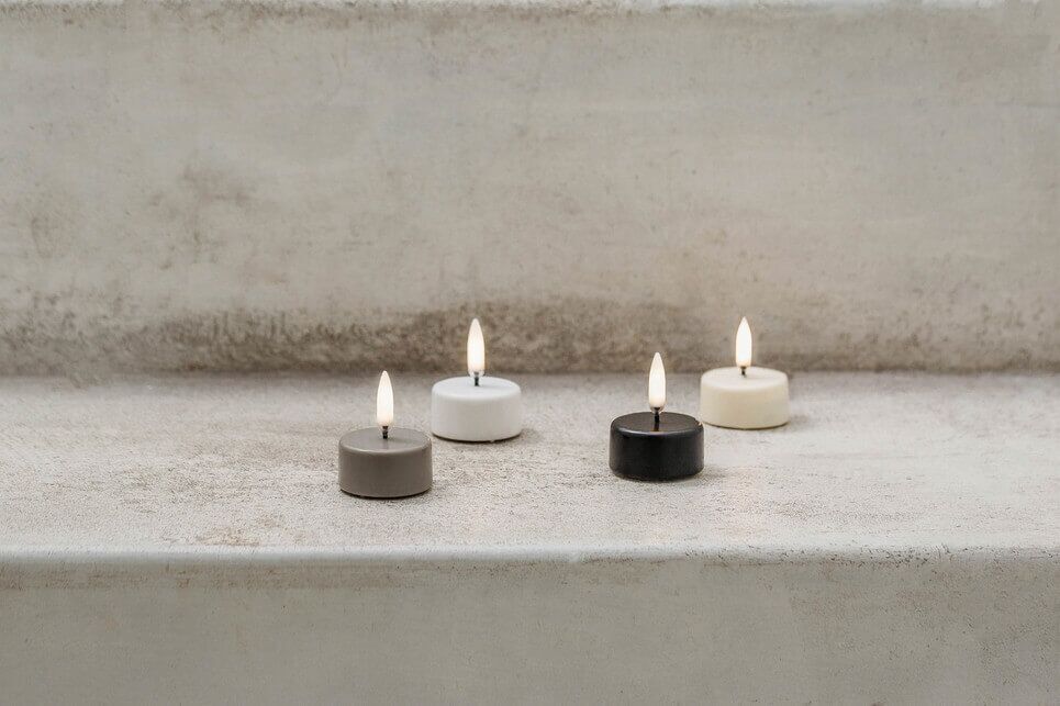 Uyuni LED Teelicht 400 ivory Premium Kerze