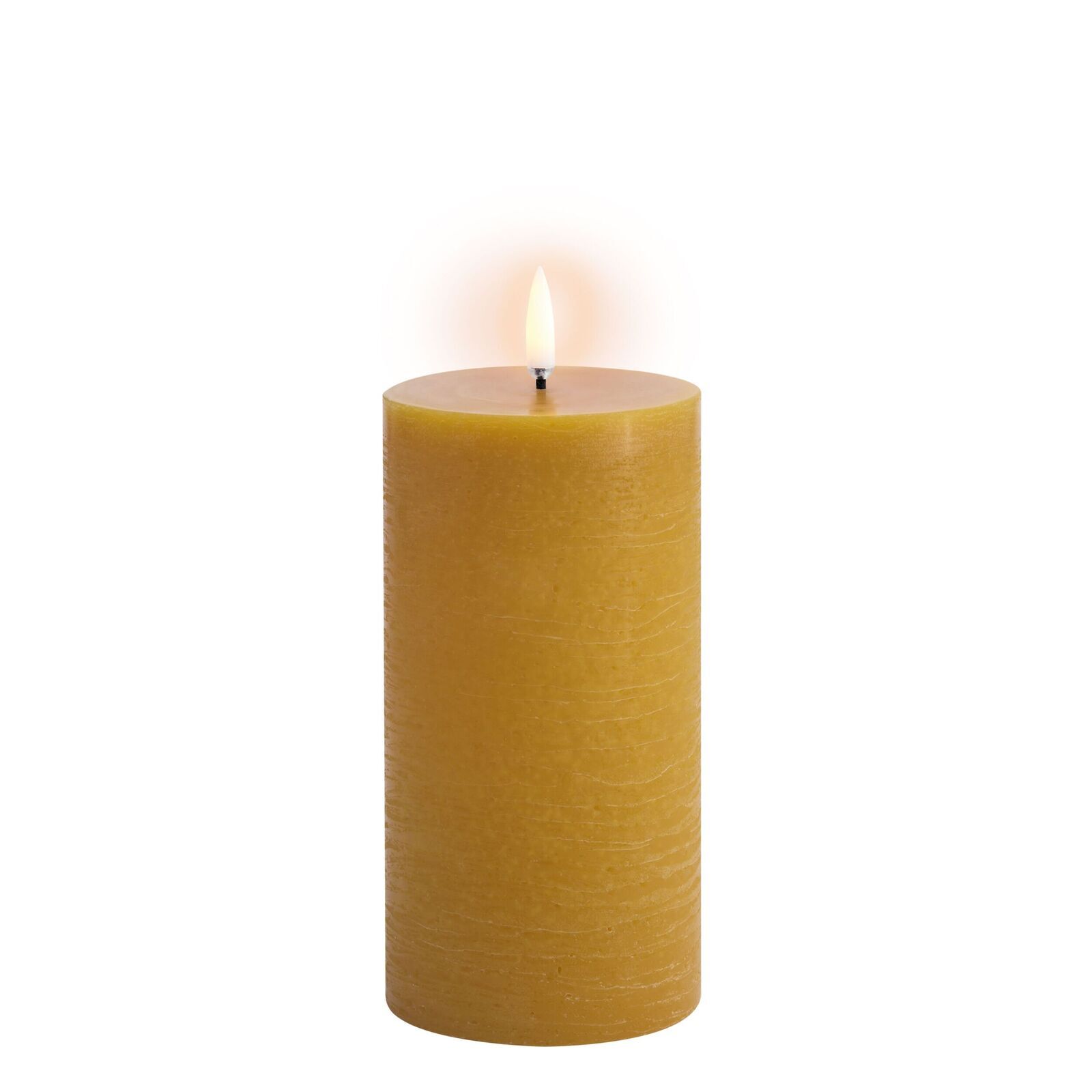Uyuni-UL-PI-CY-C78015-Coloured-Pillar-Candles-large Uyuni LED Stumpenkerze 7,8x15cm rustic curry yellow