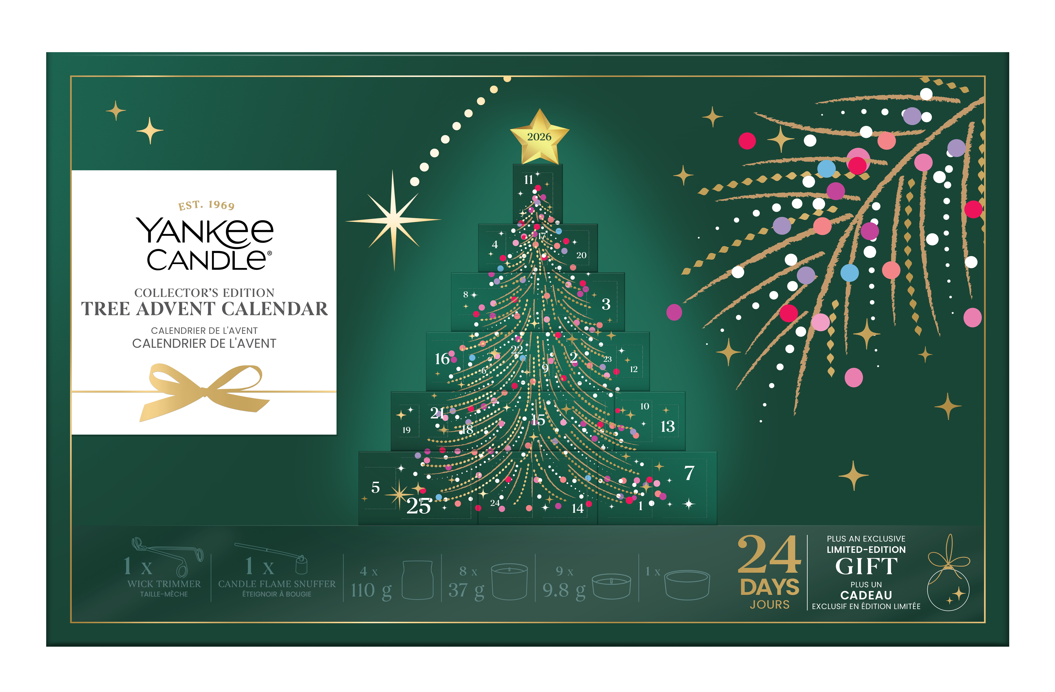Adventskalender, Yankee Candle, Weihnachtsbaum, Weihnachten, Geschenkset