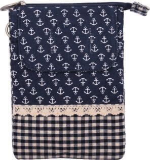 Patchwork Handtasche Umhängetasche (Navy 079)