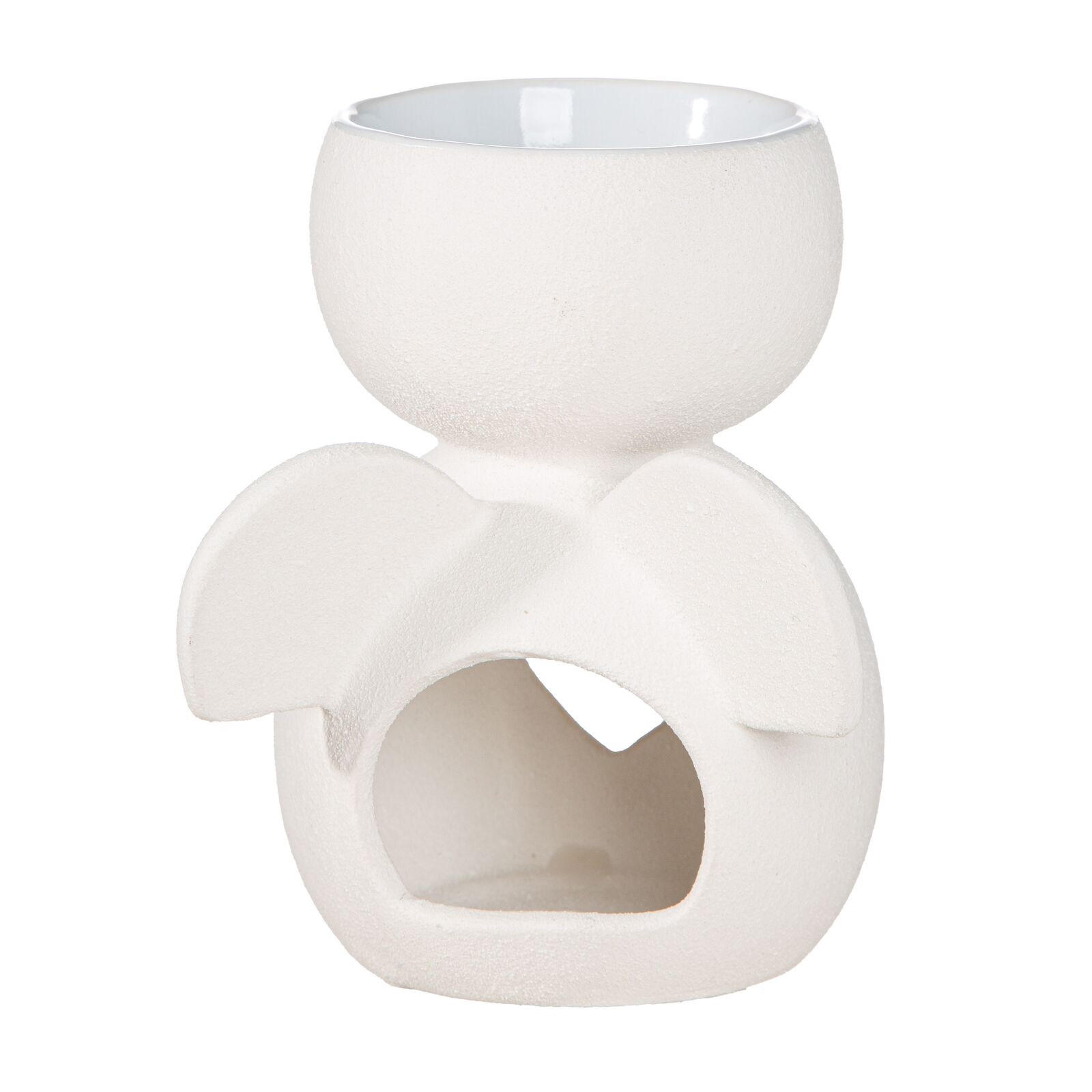 Duftlampe Engel Heart weiß mit Grußkarte Töpferei, Kunst, Porzellan, Vase, Schale