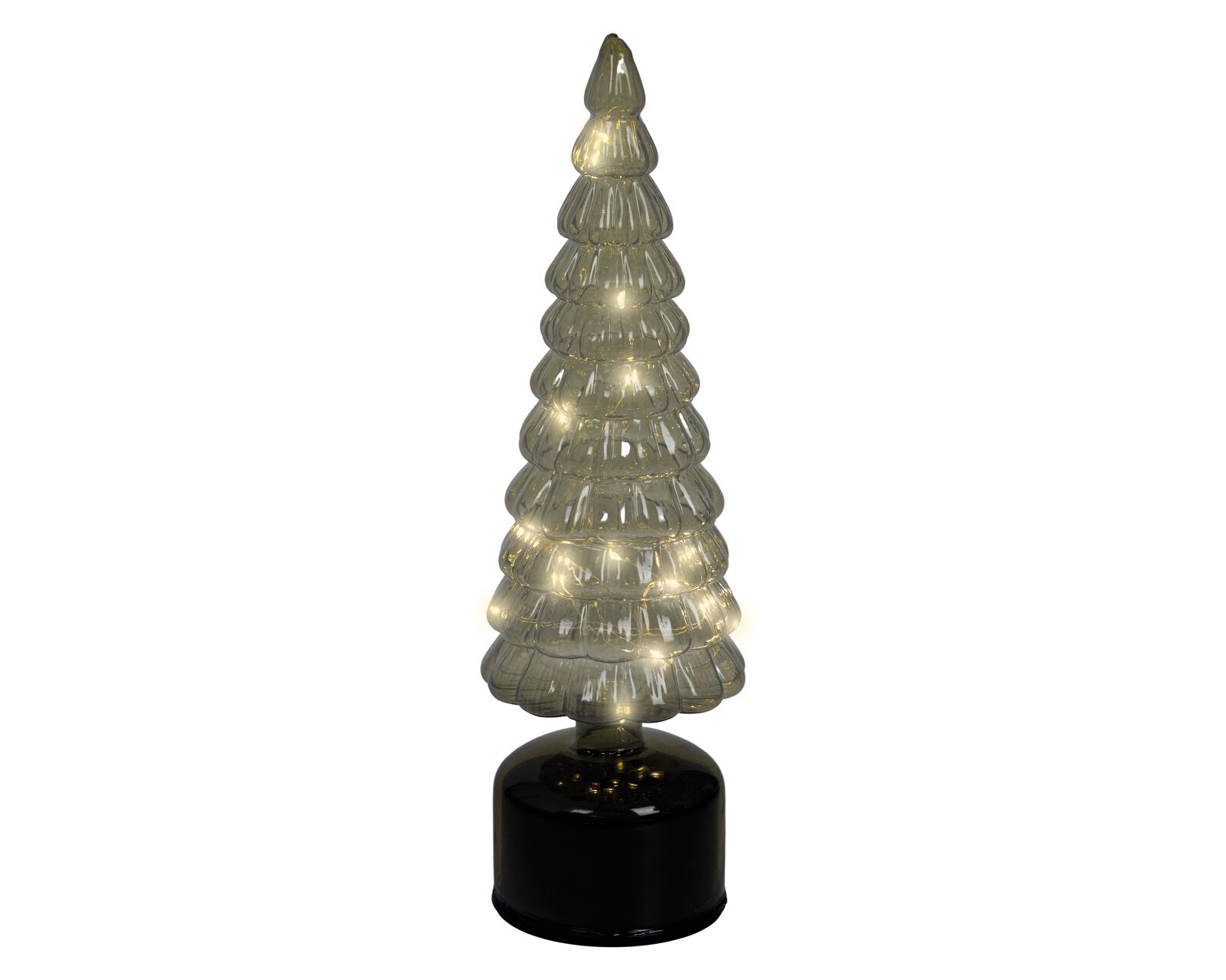 Dekoobjekt Weihnachtsbaum Glas LED 37cm Grün Weihnachten, Weihnachtsdekorationen, Festival