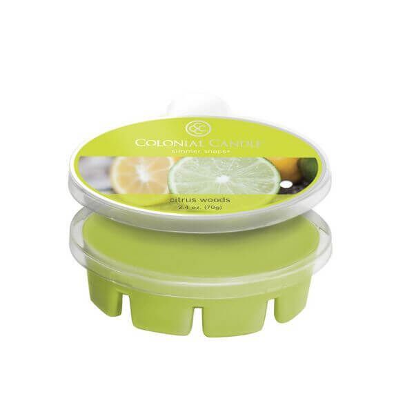 Colonial Candle Citrus Woods Simmer Snaps 70g
