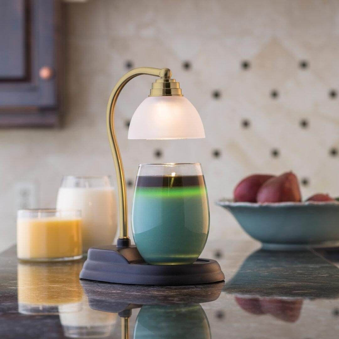 Candle Warmers Aurora Lampe Kerzenwärmer Schwarz Gold