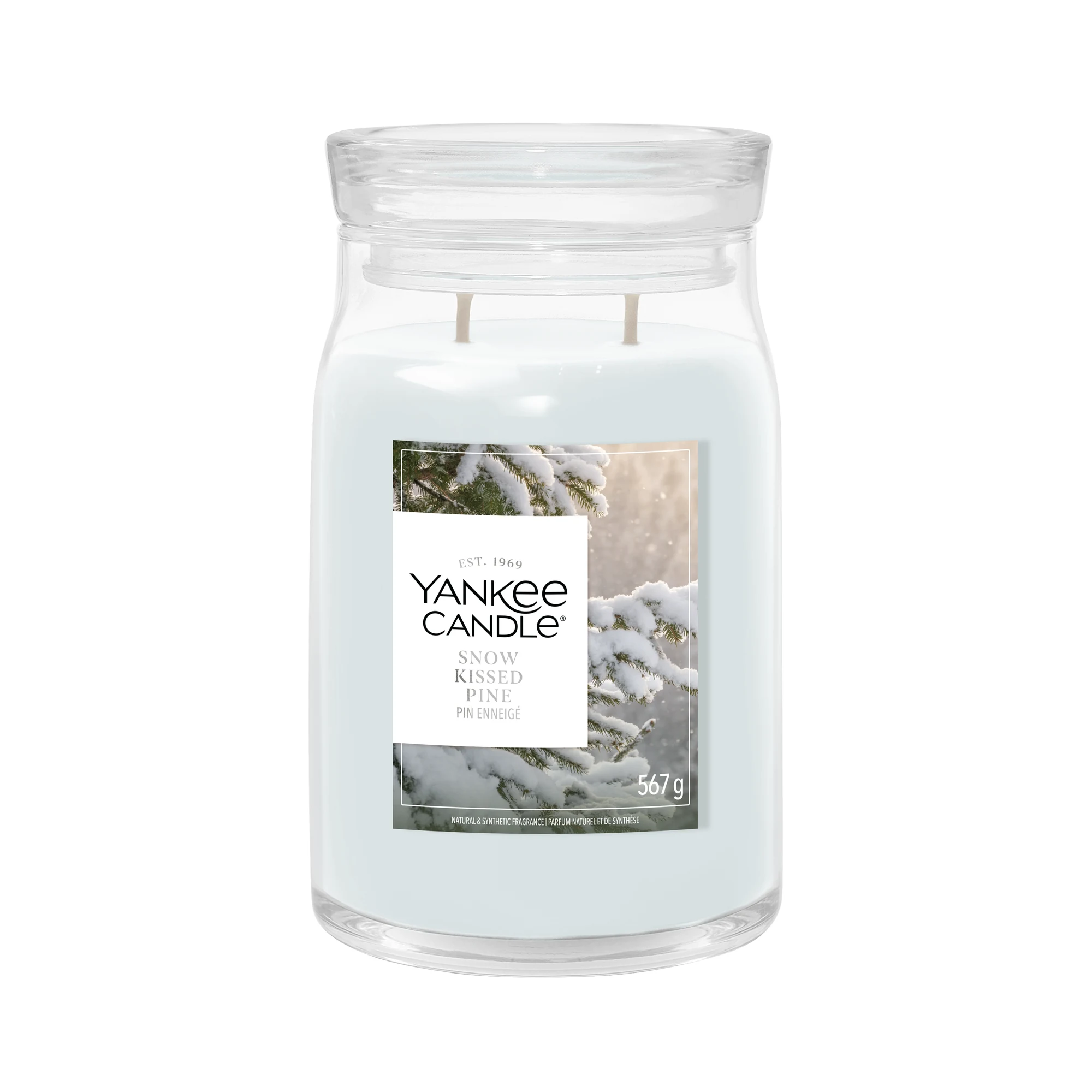 Snow Kissed Pine Signature Jar 567g 2-Docht kerze, schnee, kiefer, yankee candle, glasgefäß