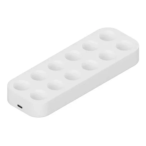 Piffany LED Akku-Basis für Taper-Kerzen, USB-C, Weiß, 18,5x6,5cm lego bricks, Baustein, weiß, Sechszehn Stifte, USB-Anschluss?