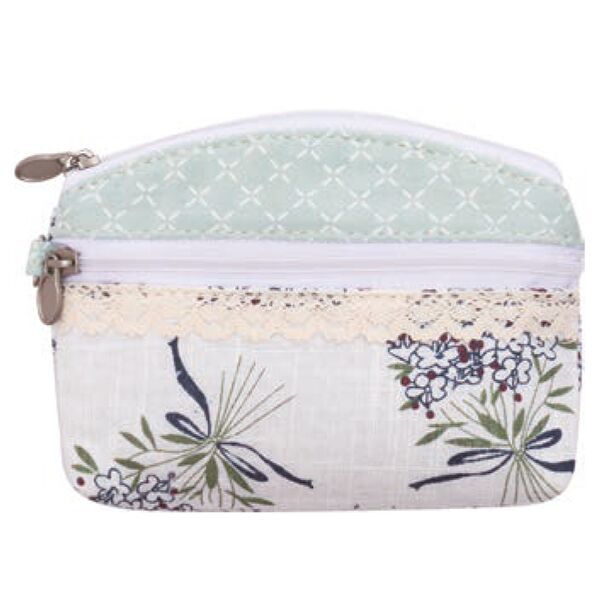 Patchwork Mini-Kosmetiktasche 066 nature mint