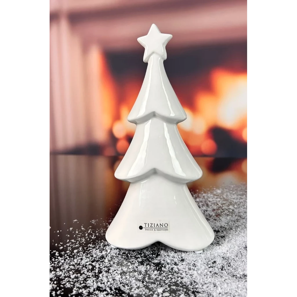 Dekobaum Cartore 17 creme-weiß von Tiziano weihnachtsdeko, weihnachtsbaum, figuraler dekoration, porzellan, stern