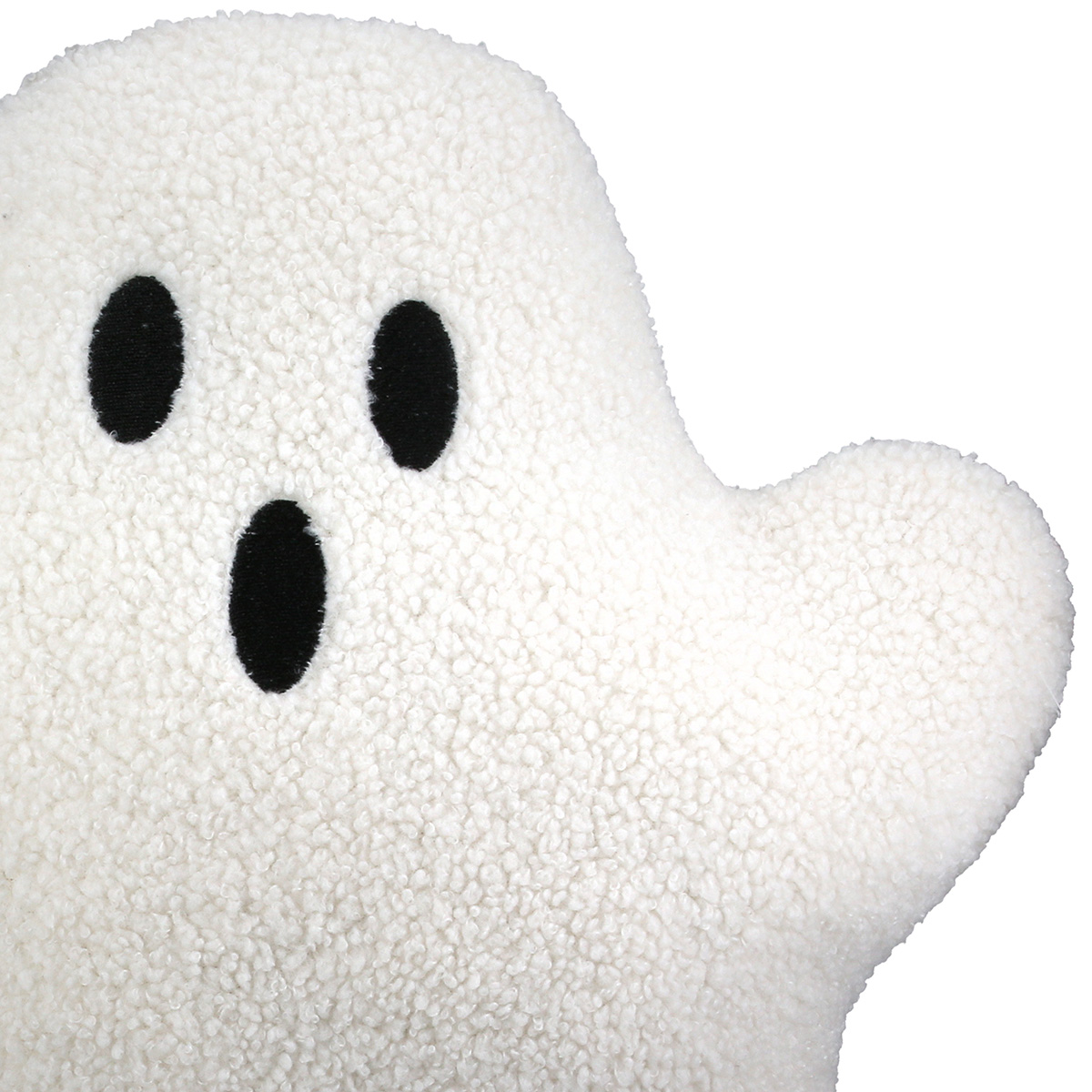 Kissen Geist Teddyfell weiß 37cm Plush, Weiß, Wolke, Geist, Weich