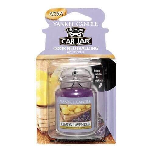 car jar, zitronen-lavendel, duftspender, duftkerze, lila flasche