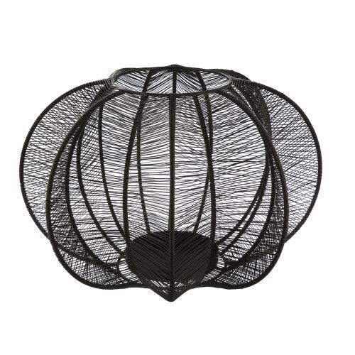 Kerzenleuchter Black Pumpkin Metall schwarz 17cm Lampe, Kugel