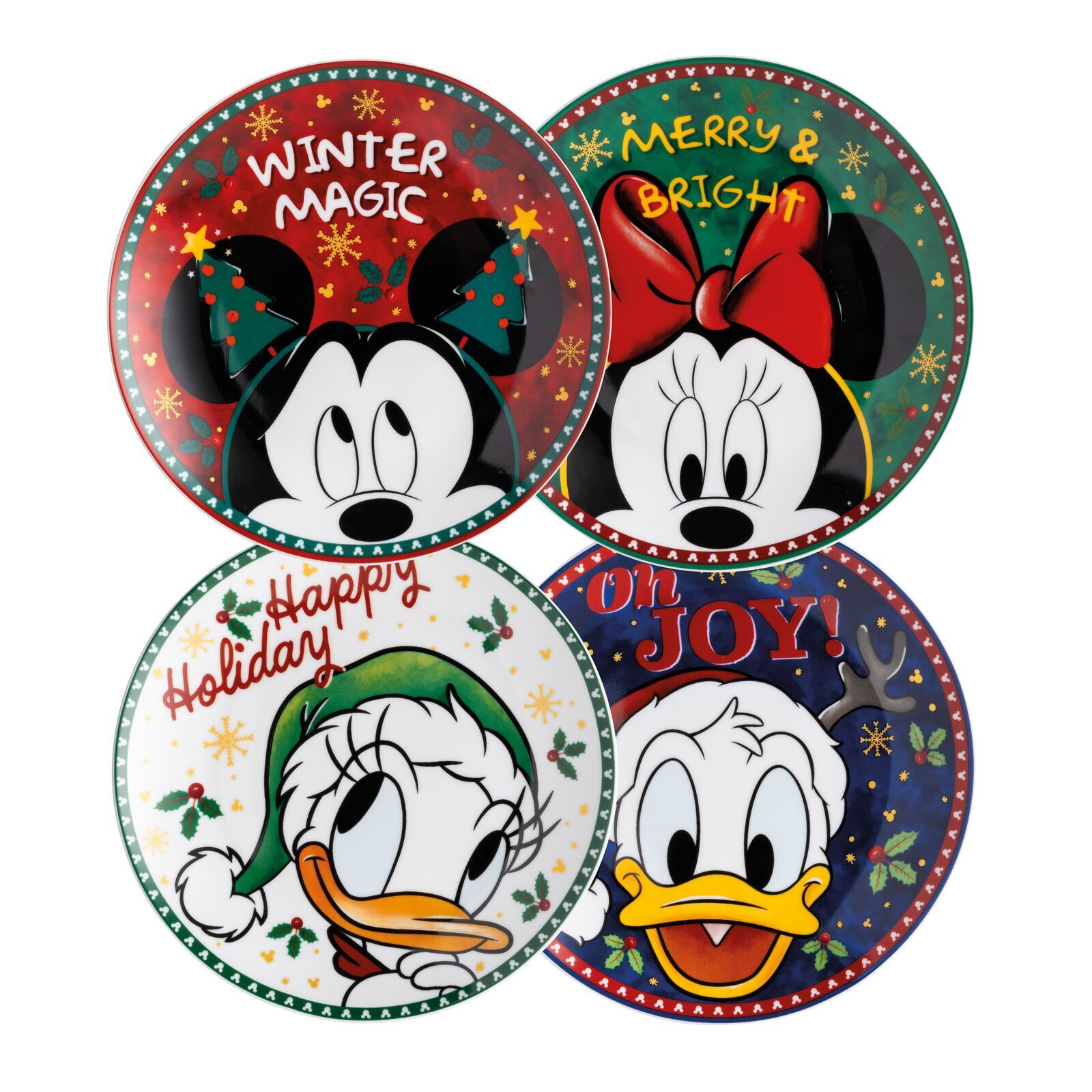 Disney Teller - Winter Magic 4er Set Essen, Mahlzeit, Gericht