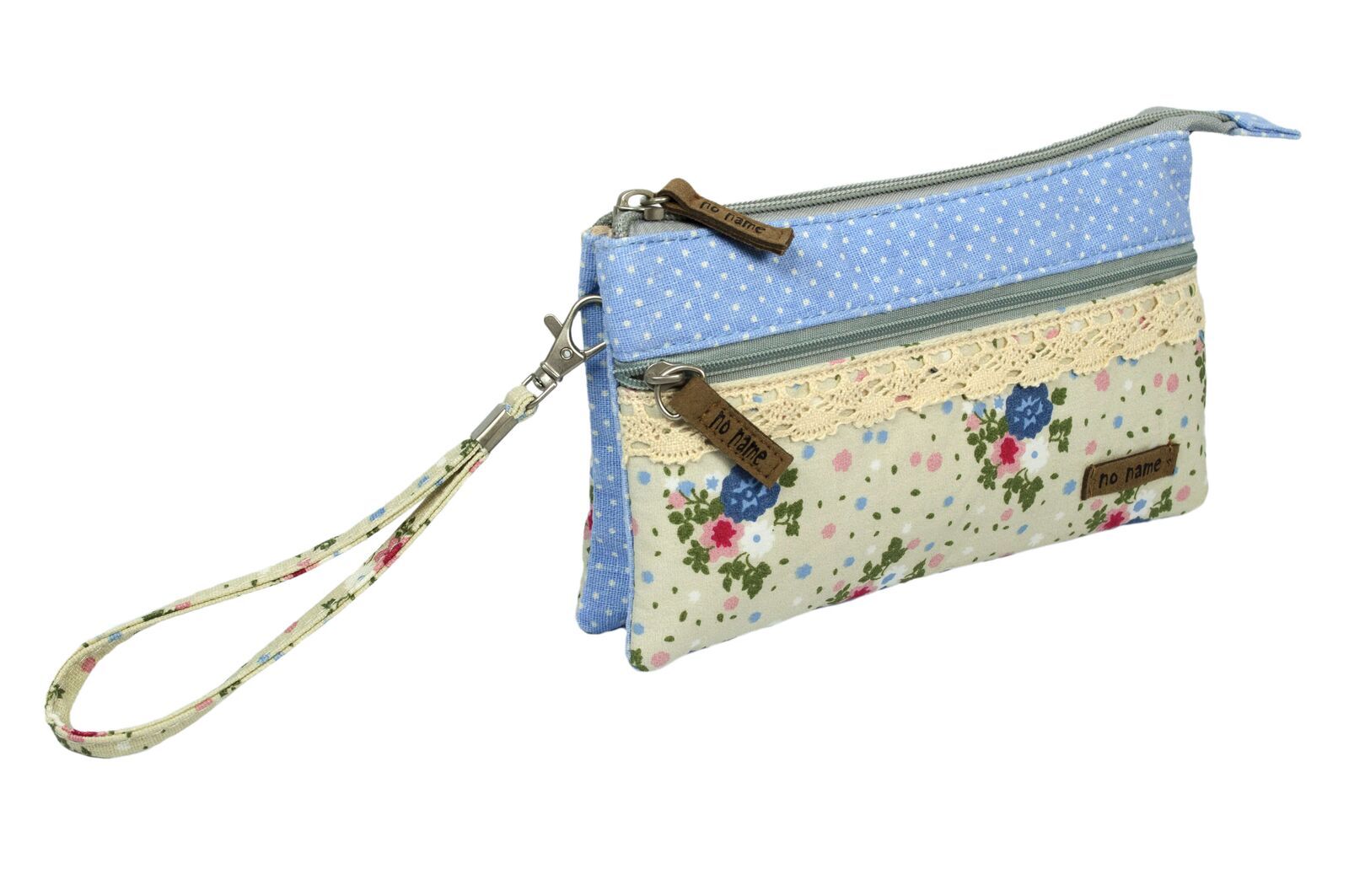 Patchwork Täschchen Flowers beige 701